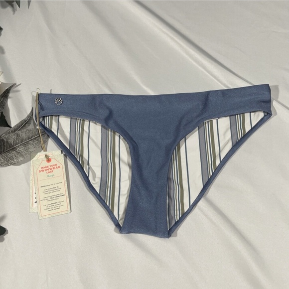 NWT Maaji [ Large ] Silver Sublime Bikini Bottoms‎ in Solid/Stripes - Picture 4 of 11